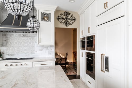 Clean and modern white kitchen cabinetry remodel by Conner Construction Company in Highland, UT