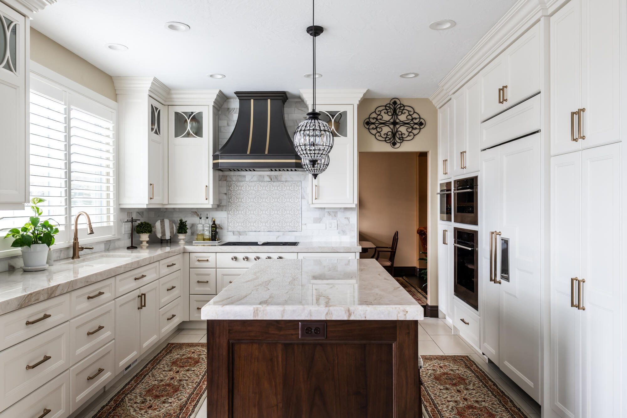 Custom kitchen remodel with marble counters by Conner Construction in Salt Lake County, Utah